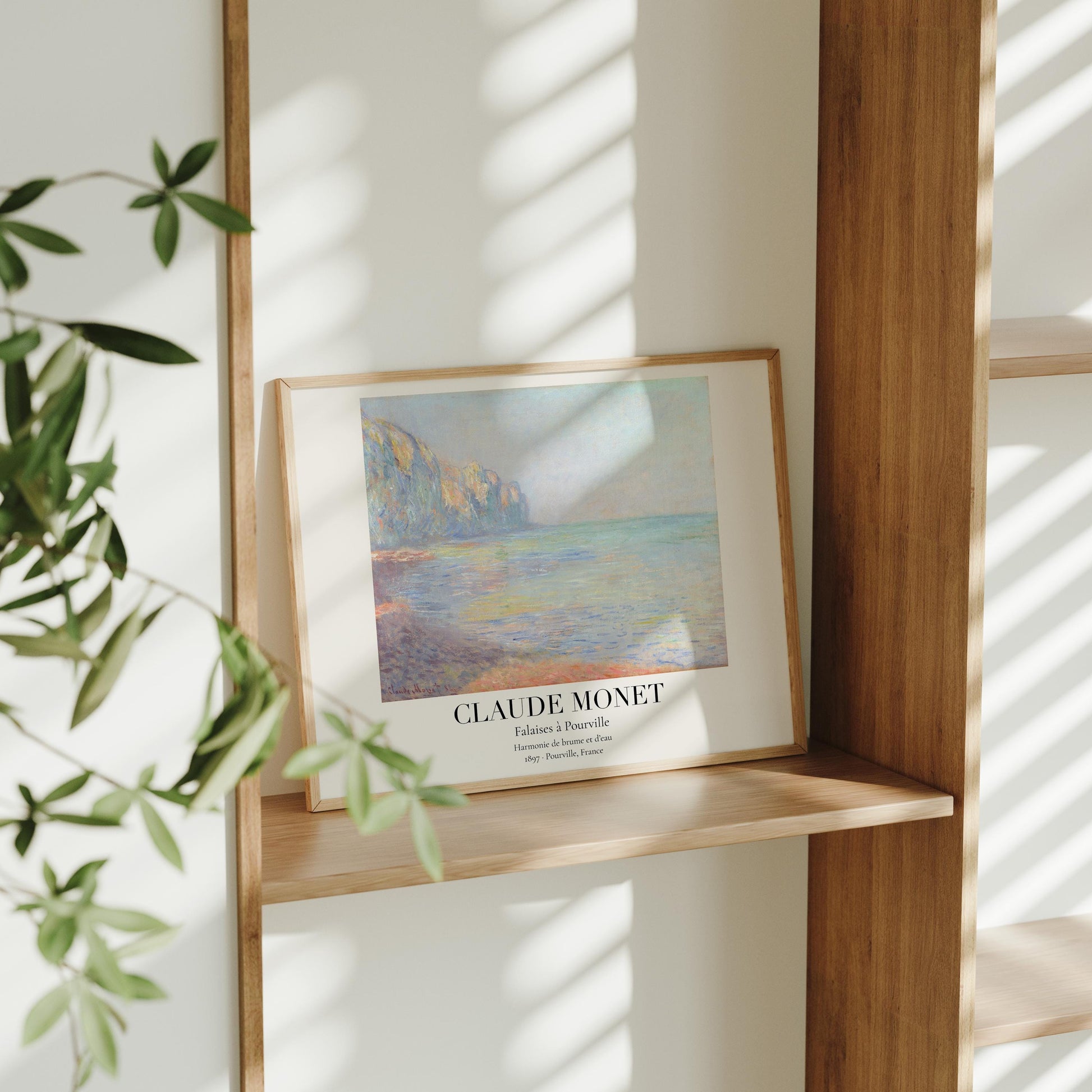 Claude Monet Poster · Falaises à Pourville 1897 · Küstenkunst Frankreich · Impressionismus Druck · Vintage Wandbild ohne Rahmen-1