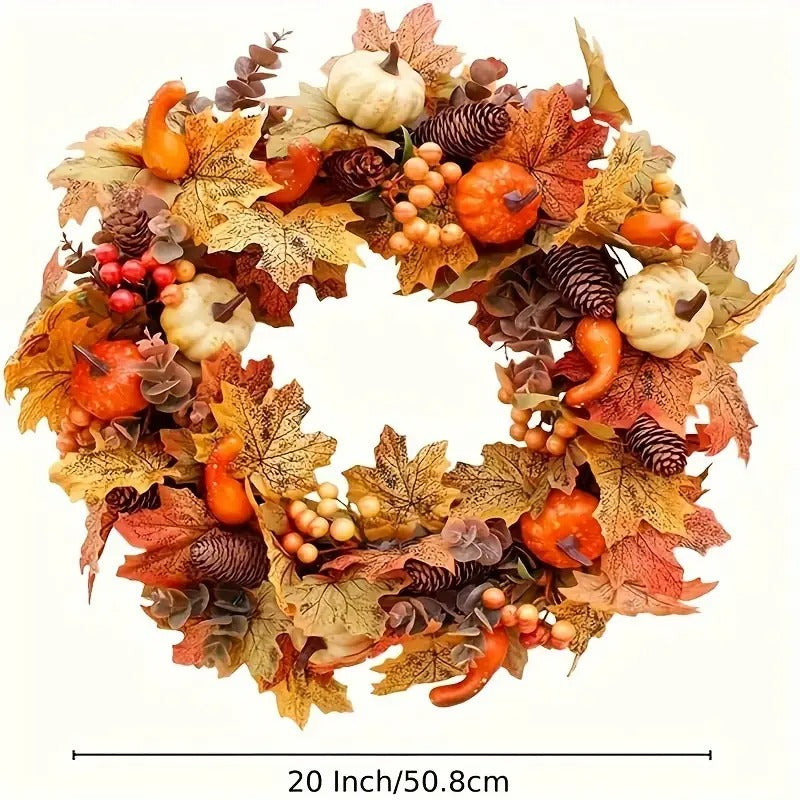 NNETM Halloween Harvest Wreath Decor-3