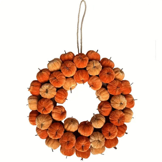 Halloween Harvest Pumpkin Wreath-0