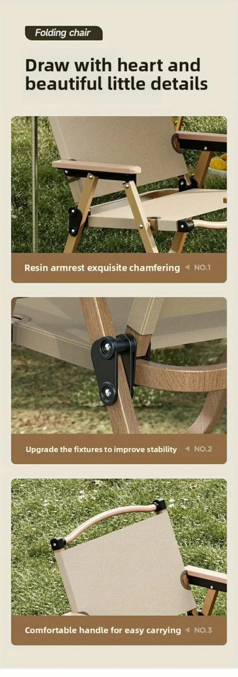 Folding Chairs Set of 2 Steel Frame-1