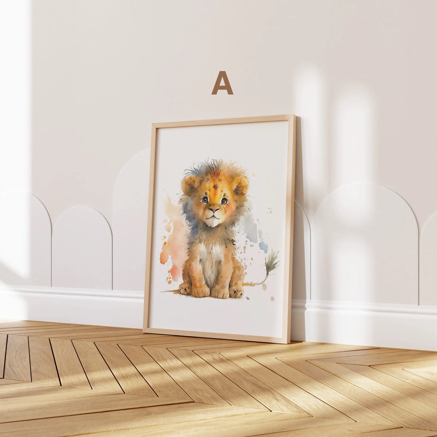 Poster Kinderzimmer Tiere Wald Dschungel Aquarell I Kinderzimmer Bilder I Wand Deko I Kunst Druck I Deko Print I ohne Rahmen-1