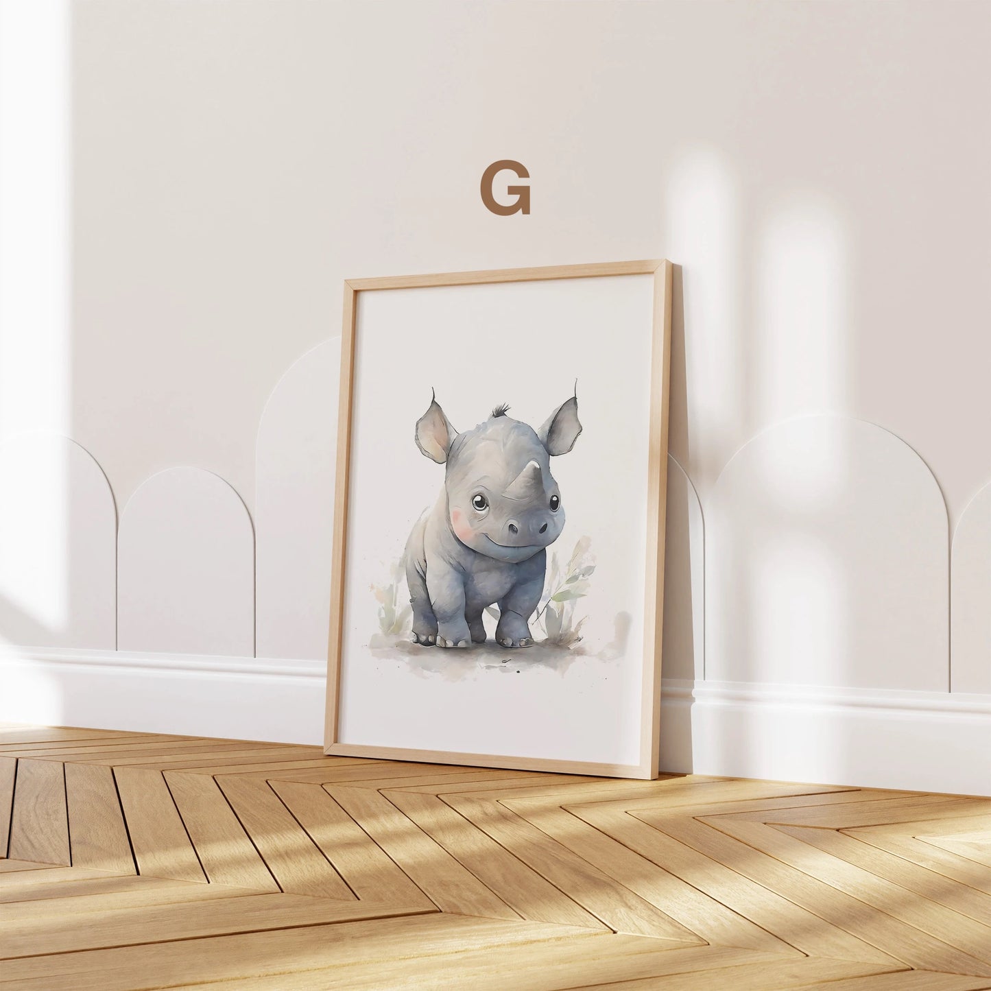 Poster Kinderzimmer Tiere Wald Dschungel Aquarell I Kinderzimmer Bilder I Wand Deko I Kunst Druck I Deko Print I ohne Rahmen-7