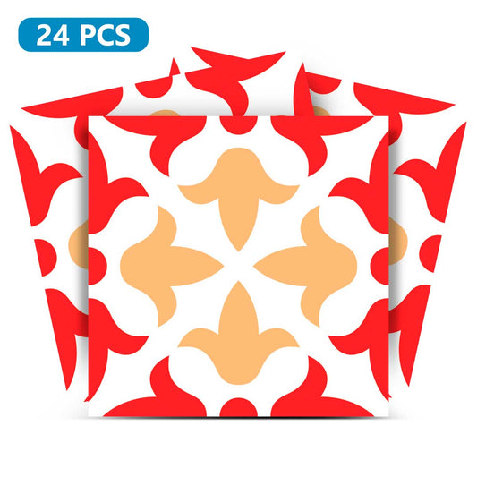 Red and Orange Home Décor for bathroom Peel and Stick Tile Stickers Model - K29-0