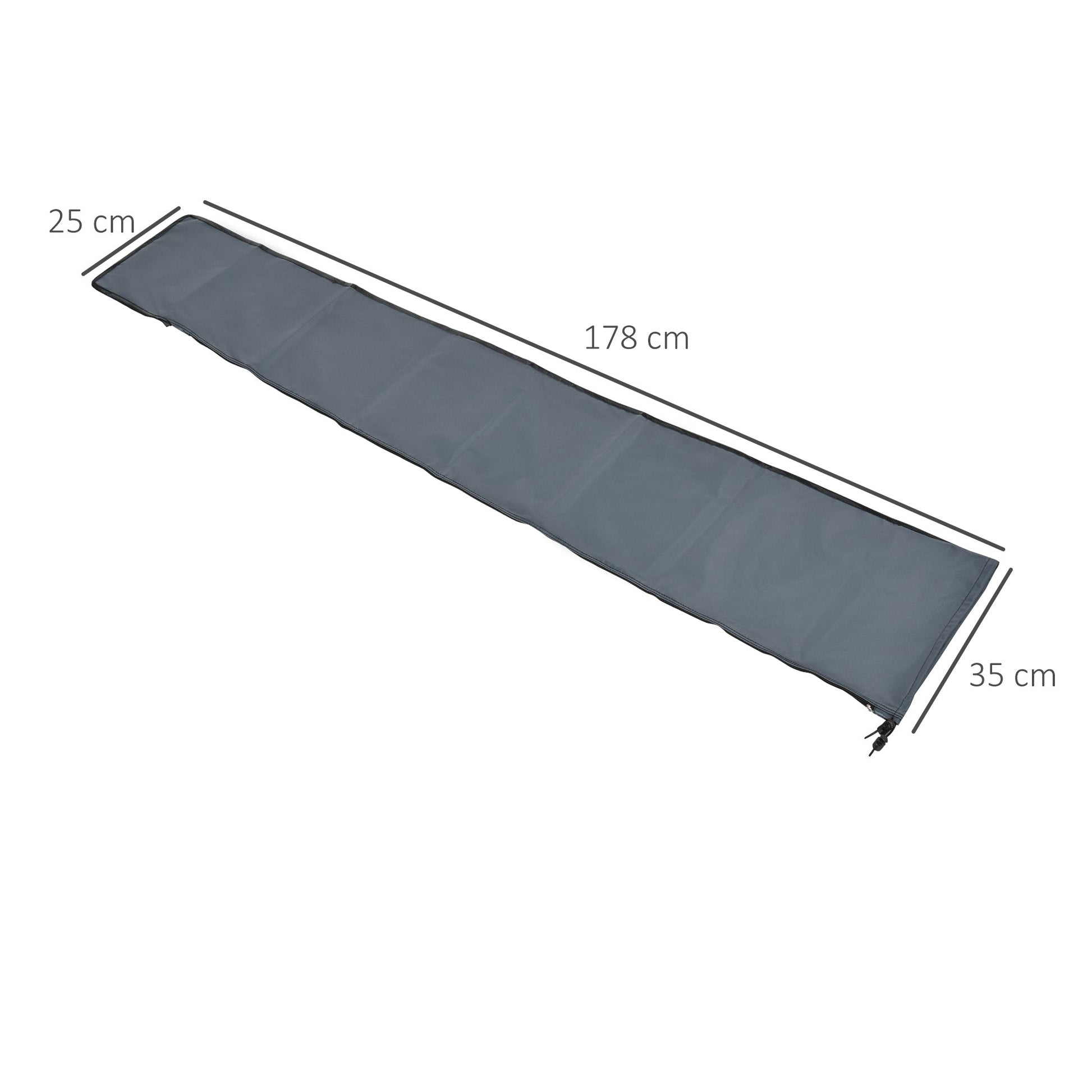 Waterproof Garden Offset Umbrella Cover with Zipper - Grey-2