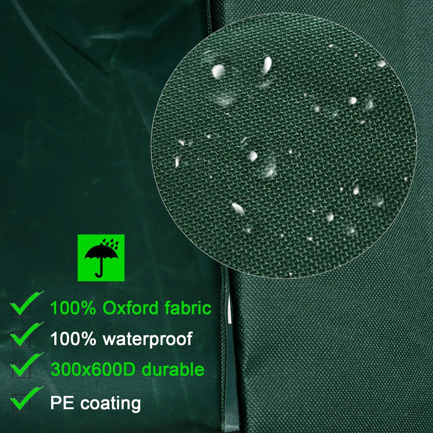 Garden Furniture Cover Waterproof 600D Oxford Fabric Green-4