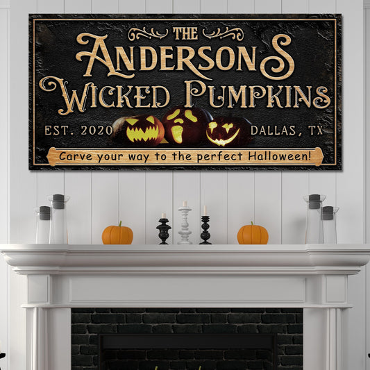 Personalized Wicked Pumpkins Halloween Sign-1