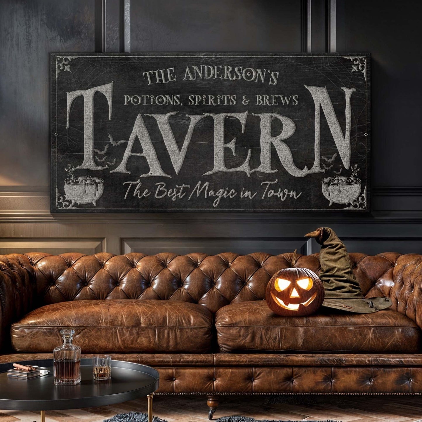 Potions, Spirits & Brews Tavern Halloween Sign-2
