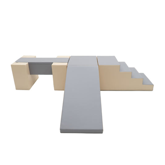 Mega Fun Slider x Balance Bridge x Mega Cube Bundle (grey/beige)-0