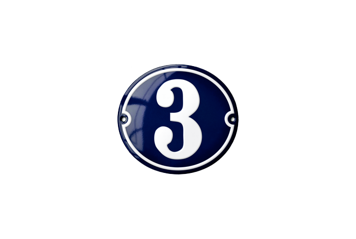 Blue Enamel Sign 11 x 10 cm (4⅜" x 4")-2