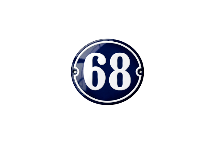 Blue Enamel Sign 11 x 10 cm (4⅜" x 4")-0