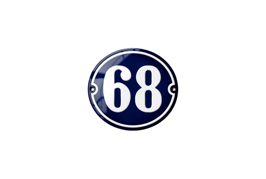 Blue Enamel Sign 11 x 10 cm (4⅜" x 4")-0