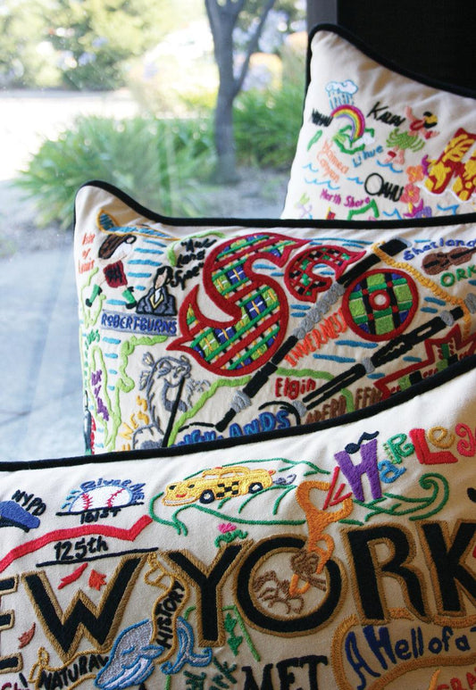 Minneapolis-St. Paul Hand-Embroidered Pillow-1