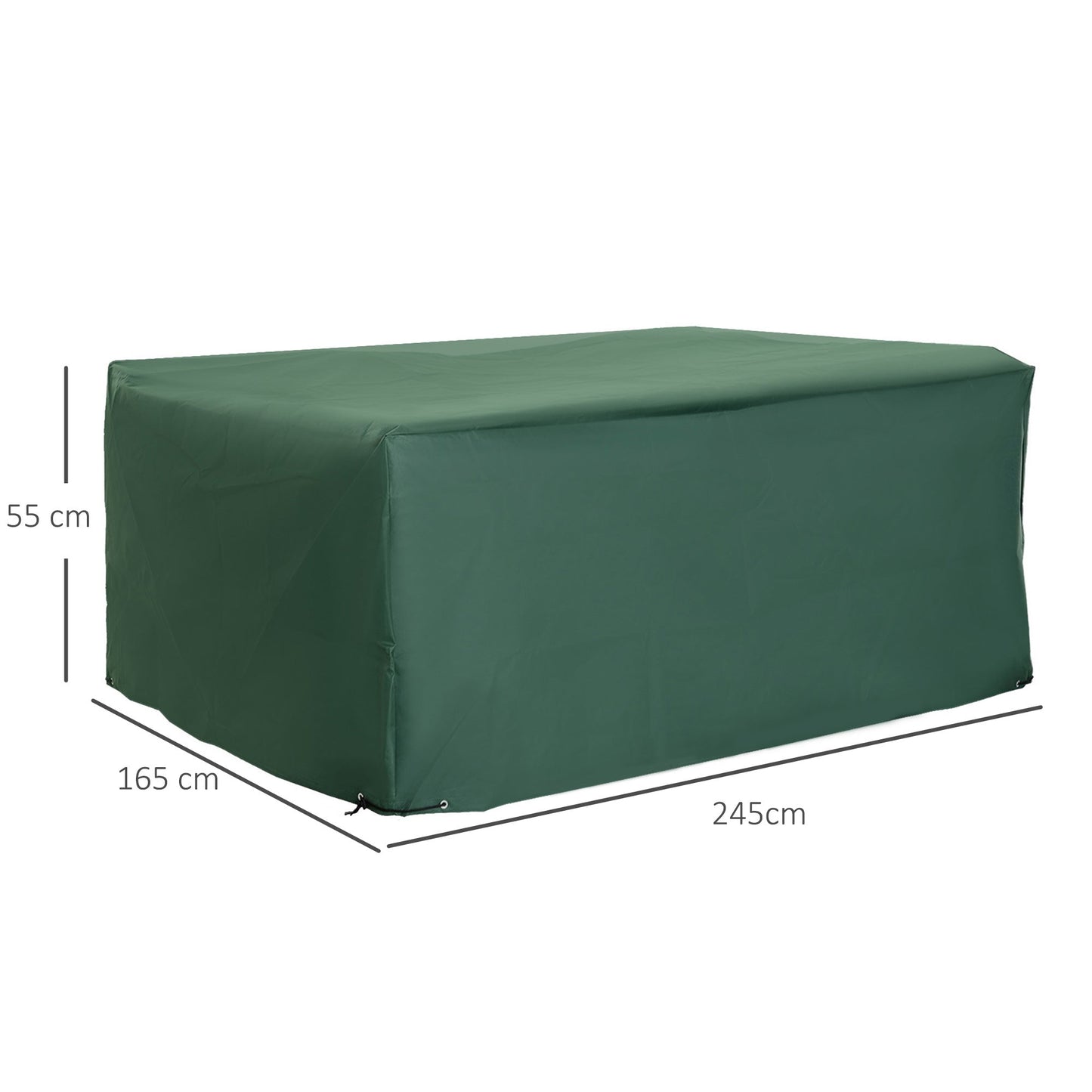 600D Oxford Garden Furniture Cover Set Waterproof Anti-UV Green-2
