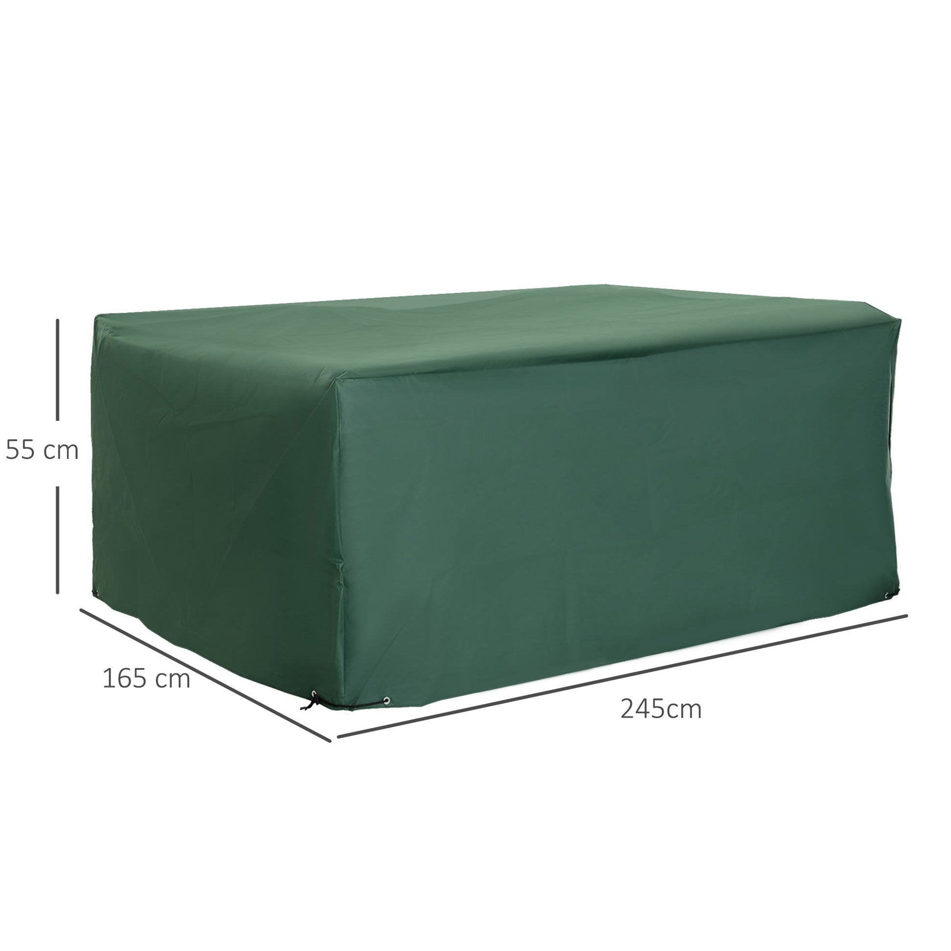 600D Oxford Garden Furniture Cover Set Waterproof Anti-UV Green-2