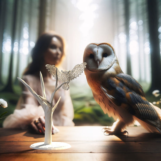 Magical Owl on Tree -  Night Table and Coffee Table Decor-0