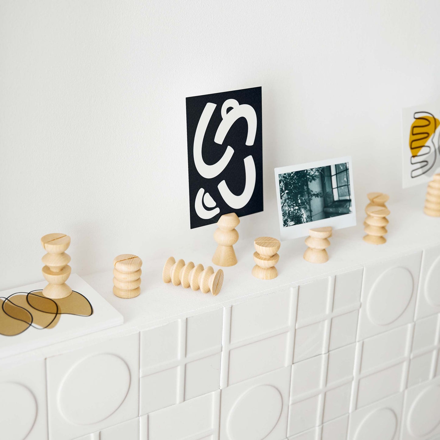 Totem Wooden Picture / Postcard Stand -  Set of 5 Short-2