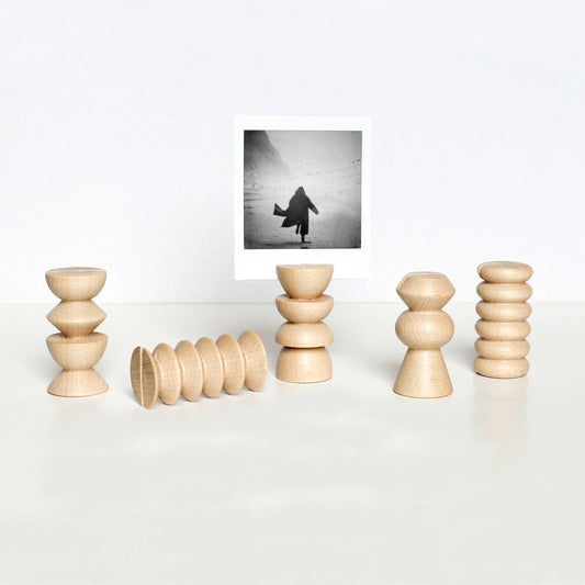 Totem Wooden Picture / Postcard Stand - Set of 5 Tall-0