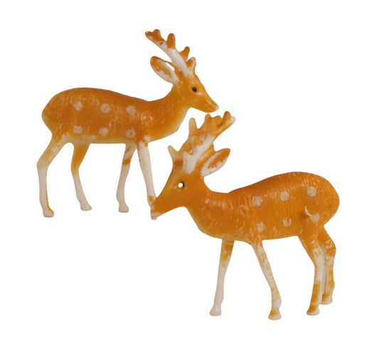 Retro Plastic Reindeer 1.5" - 4pcs-0