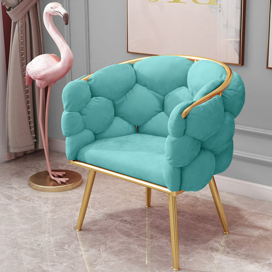 fluffy Single sofa creative design velvet armchair(Lake Blue)-0