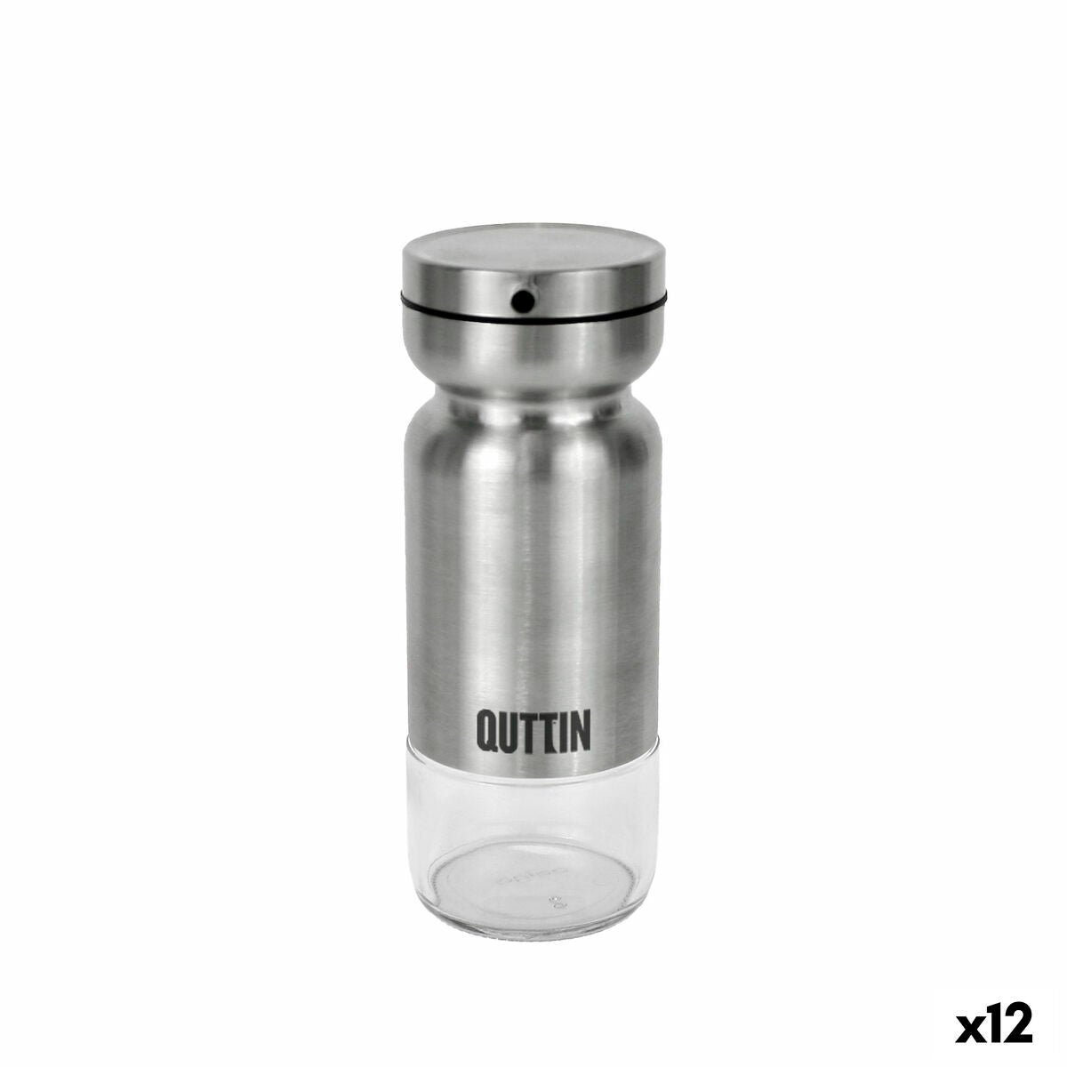 Cruet Quttin Transparent Silver Stainless steel 0,36 L (12 Units)-0