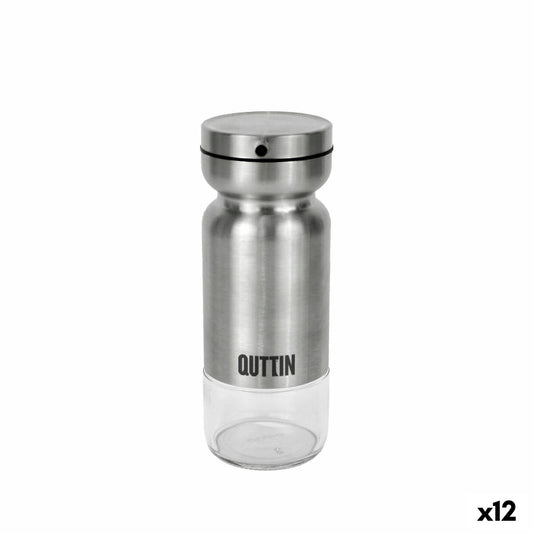 Cruet Quttin Transparent Silver Stainless steel 0,36 L (12 Units)-0