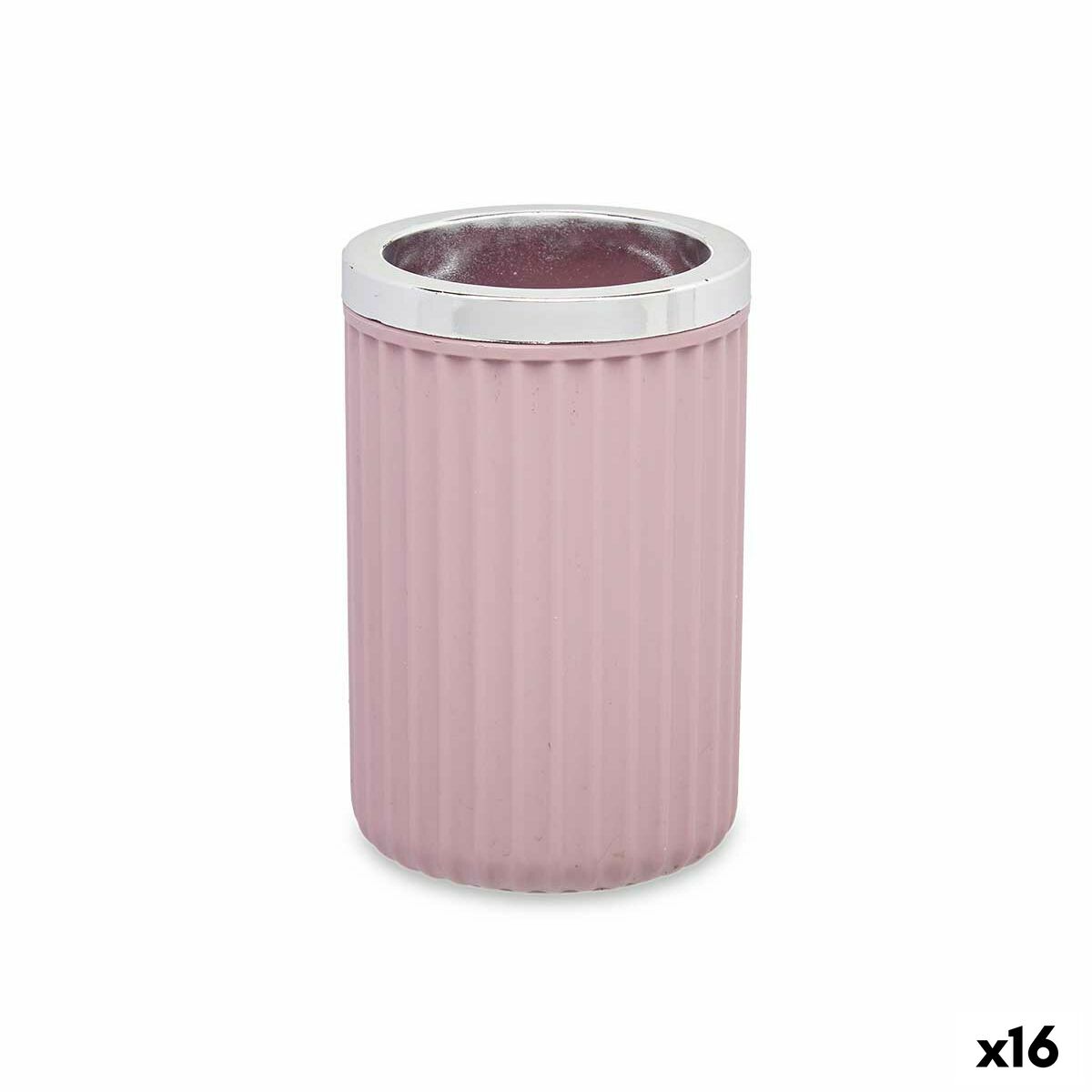 Glass Berilo 3436-4 3436-4 Pink Plastic 7,5 x 11,5 x 7,5 cm (16 Units)-0