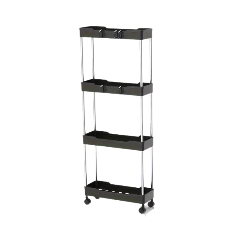 Bathroom Storage Cart with 4-Tier Rolling Organizer-0