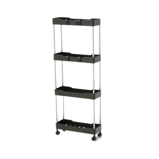 Bathroom Storage Cart with 4-Tier Rolling Organizer-0