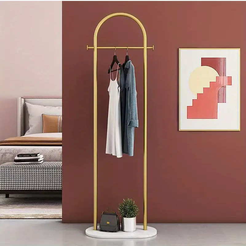 Marble Clothes with Metal Frame Hanger Rack-2