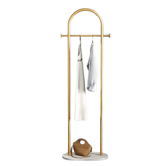 Marble Clothes with Metal Frame Hanger Rack-0