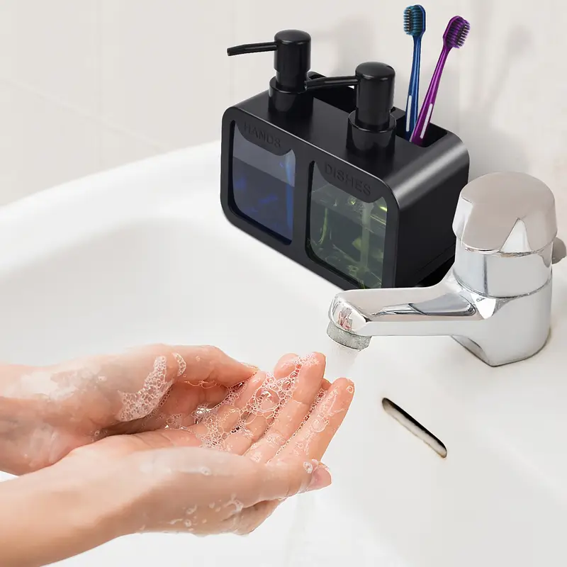 NNETM Dual Soap Dispenser Sink Organizer Set-4