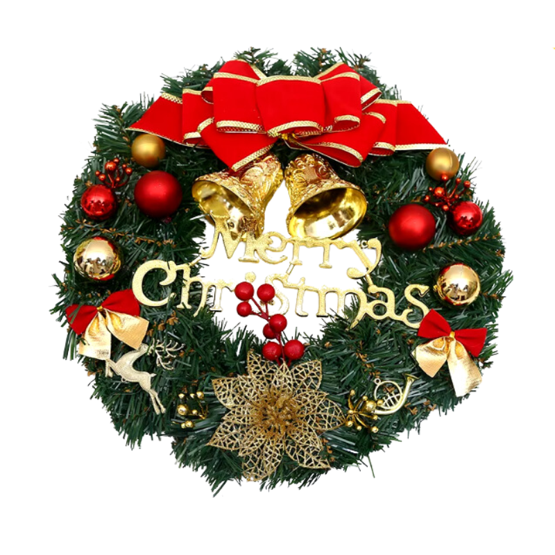 Christmas Red Wreath Front Door Holiday Decor-0