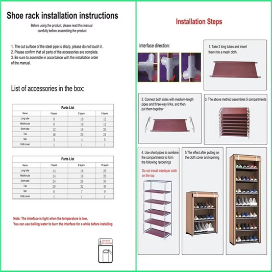 7-Layer Shoe Rack Organizer Nonwoven Fabric Stand-1