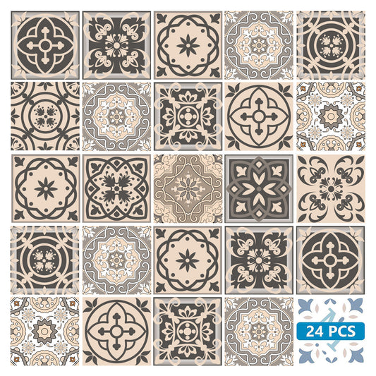 Brown backsplash Tile Stickers different patterns for kitchen makeover Model - SB20-1