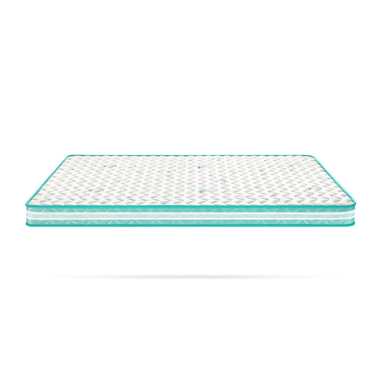 Single Blue Platform Bed Mattress Set and Storage-1