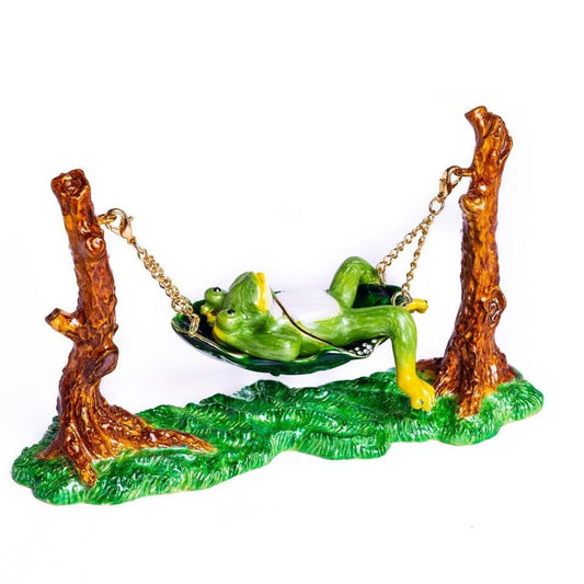 Frog Relaxing on Hammock-0