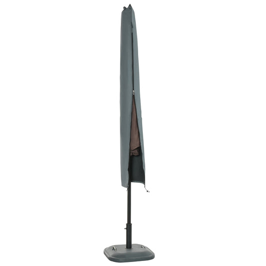 Waterproof Garden Offset Umbrella Cover with Zipper - Grey-0