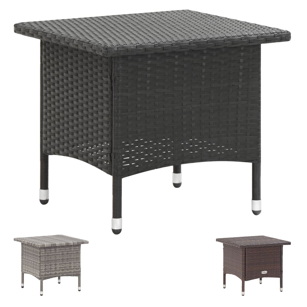 vidaXL Patio Table Outdoor Dining Table Garden Wicker Furniture PE Rattan-5
