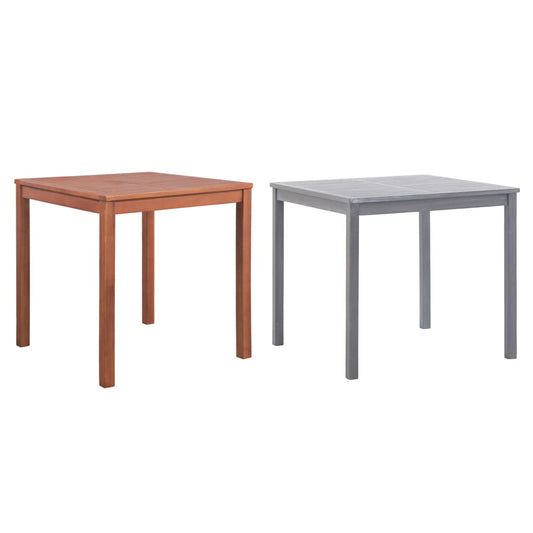 vidaXL Solid Acacia Wood Garden Table Outdoor Dining Furniture Brown/Gray-1