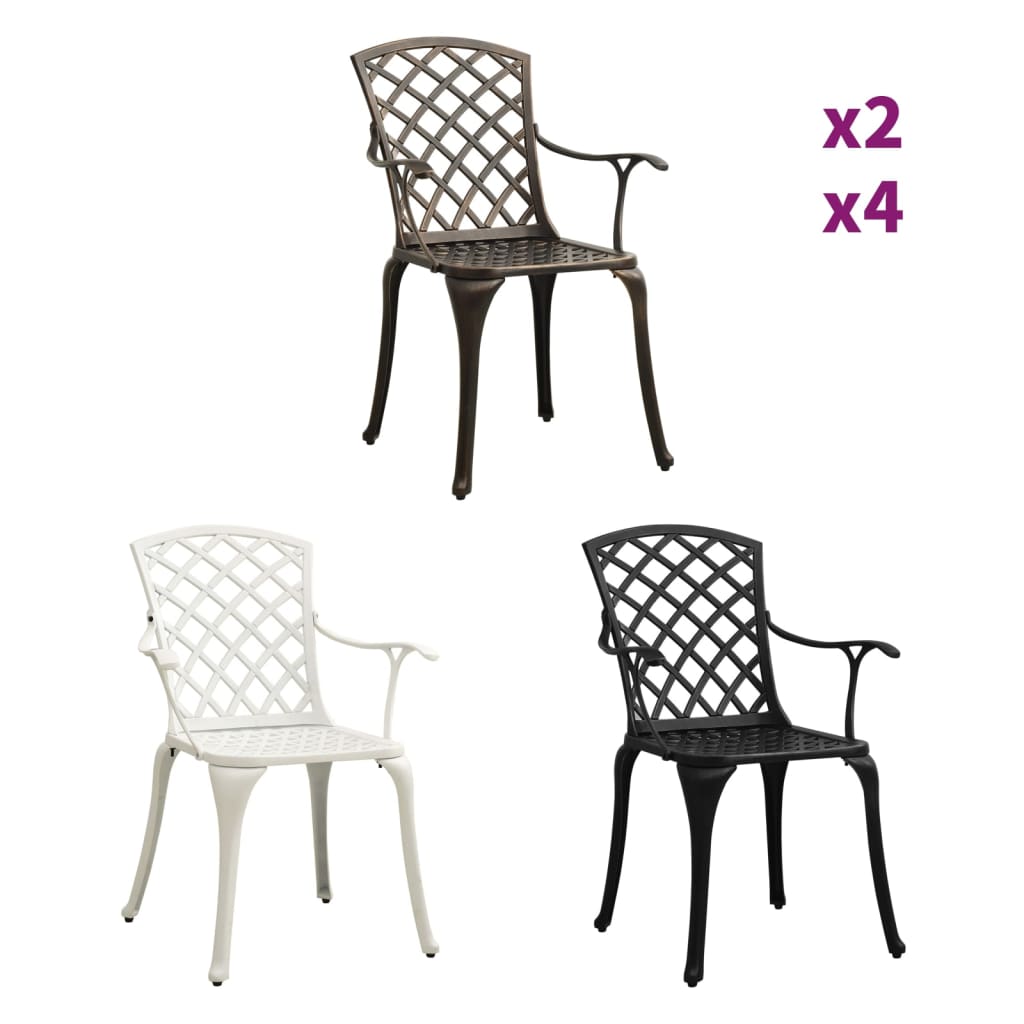 vidaXL Patio Chairs Patio Furniture for Garden Porch Backyard Cast Aluminum-3