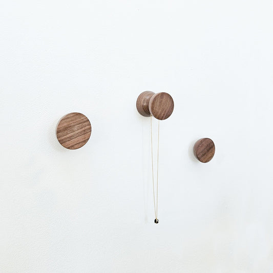 Geometric Walnut Wood Wall Mounted Coat Hook / Knob-1