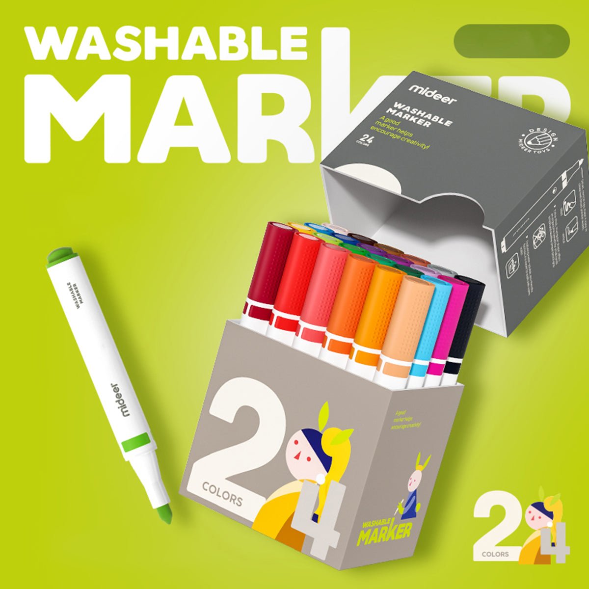 Washable Marker 24 Colors-1
