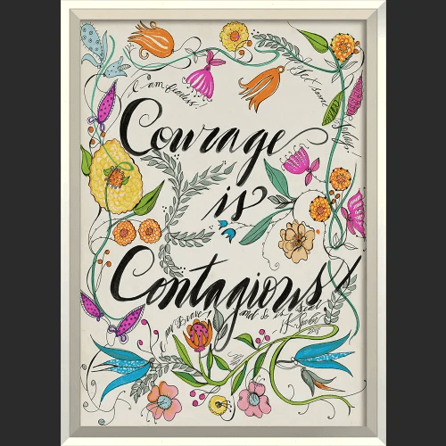 Wildflowers Courage Is Contagious Wall Art-0